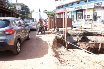 It’s a nightmare travelling on road stretch  from St Inez to Tonca, in Panjim