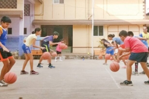 Jumping hoops to keep shooting hoops