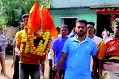 KEEPING TRADITION ALIVE: Youth  celebrate Dhendlo festival at Sanvordem