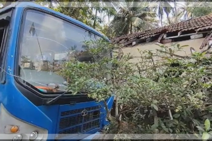 KTC Bus Crashes into House in Chicalim, No Injuries Reported, Investigation Underway