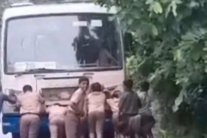 KTC Driver Penalized for Making Students Push Bus in Goa’s Nuvem-Manora Route