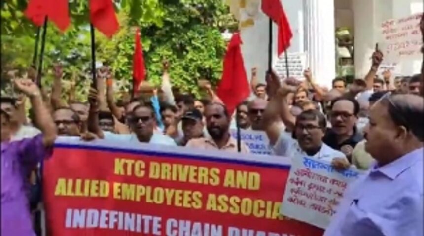 KTC Driver and allied employees’ Association extend their protest till March 6th. 1 KTC Driver and allied employees’ Association extend their protest till March 6th.