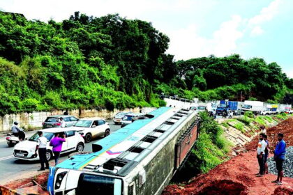 KTC bus overturns in Chimbel, swings focus back on safety issues