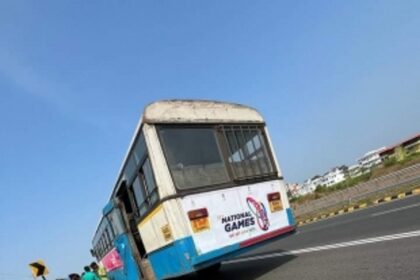 Kadamba Bus Encounters Breakdown on Old Goa Bypass Road Due to Engine Overheat