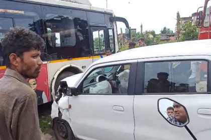 Kadamba Bus and Car Collide Outside Margao KTC Bus Stand, No Injuries Reported