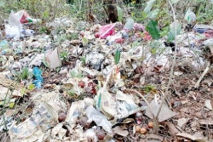 Karmalghat NH66 roadside litter is an eyesore