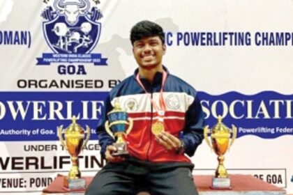 Kayden wins sub-junior gold at Western India PowerLifting c’ships