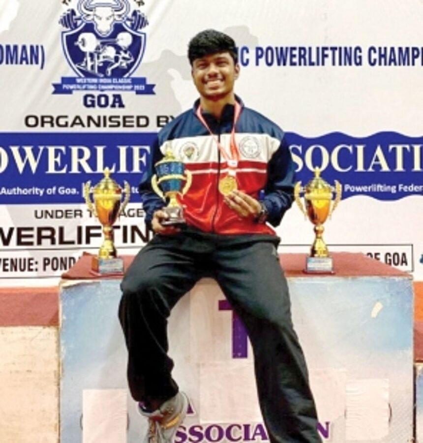Kayden wins sub-junior gold at Western India PowerLifting c’ships