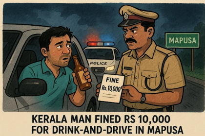 Kerala Man Fined Rs 10,000 for Drink-and-Drive in Mapusa