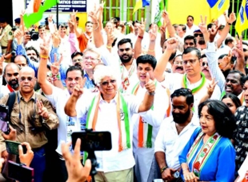 Khalap files nomination for North Goa LS seat