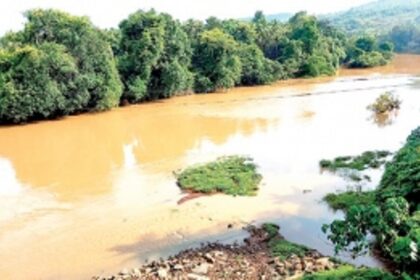 Khandepar River water turns muddy yet again; officials silent