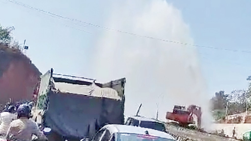 Khandepar locals go thirsty as
pipeline bursts again