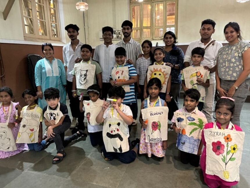 Kids Enthralled with HERALD IN SCHOOL - Chaturthi Workshop at Margao