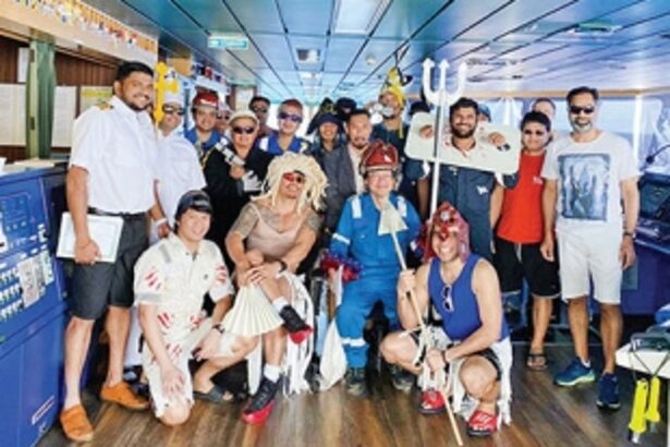 King Neptune, not King Momo leads Equator crossing 'carnival', on high seas