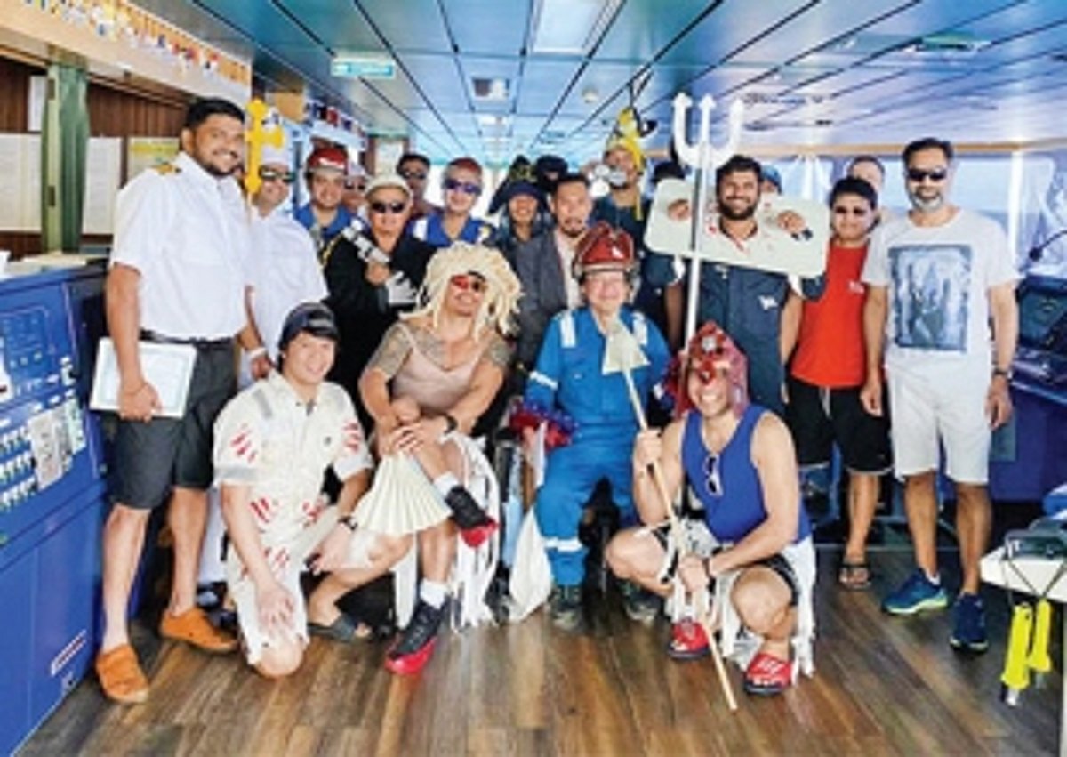 King Neptune, not King Momo leads Equator crossing 'carnival', on high seas