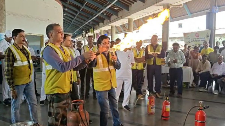 Konkan Railway Conducts Joint Civil Defence Drill at Margao Station to Boost Emergency Readiness