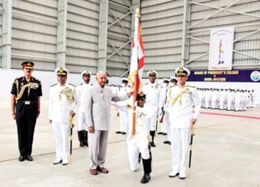 Kovind presents President’s Colour to Indian Naval Aviation