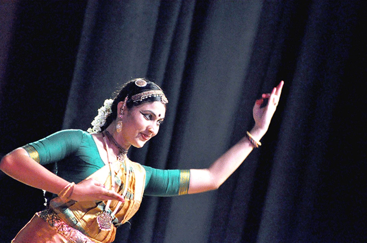 Krupa Ravi performs a Bharatnatyam on World Dance Day at Kala Academy in Panjim on Tuesday