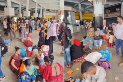 Lack of Govt facilities results Voters crowding bus stands ahead of 3rd Phase of Lok Sabha elections