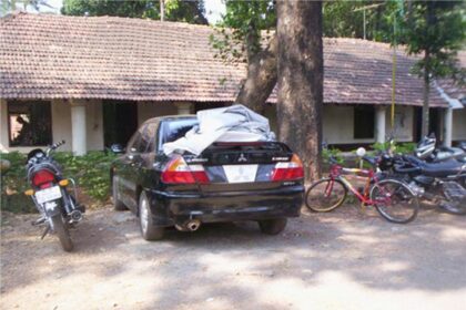 Lancer car allegedly sold by Tourism Minister Mickky Pacheco.