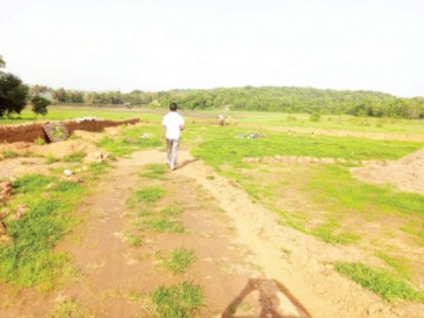 Land filling,  construction work underway inside Macazana Lake