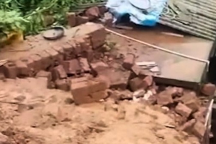 Landslide Strikes Tankiwada-Usgao; Family Safe, Area Still at Risk