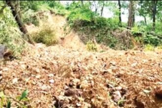 Landslide at Dicarpale blocks  Margao-Quepem highway