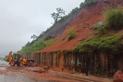 Landslide at Loutolim-Verna highway blocks one lane