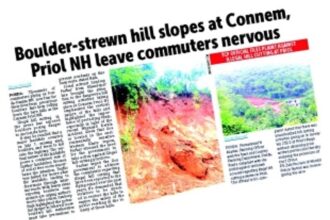 Landslide risk averted, precarious boulders perched on Connem Hill finally cleared