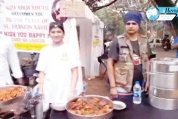 Langar at a Feast: Sikh youth win hearts and tummies serving devotees outside Bom Jesus Basilica