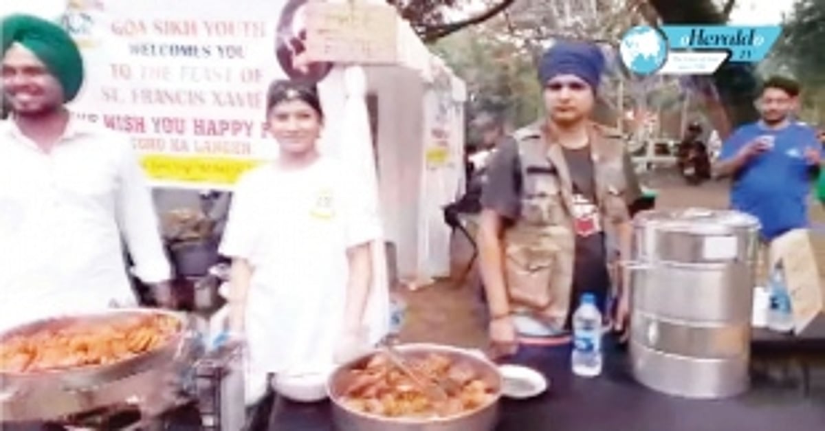 Langar at a Feast: Sikh youth win hearts and tummies serving devotees outside Bom Jesus Basilica