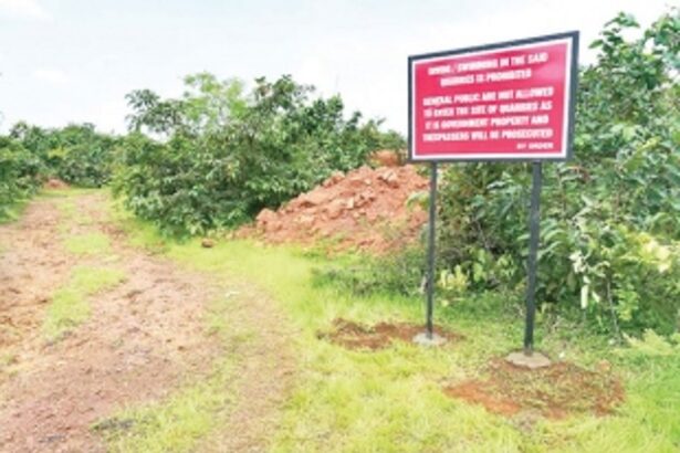 Laterite quarries on govt land in Bicholim  fenced: Mamlatdar