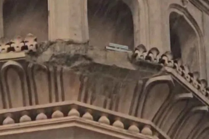 Lime-Mortar Chunk Falls from Charminar Minaret During Heavy Rain, No Injuries Reported