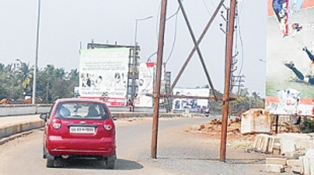 Link road not opened yet being used