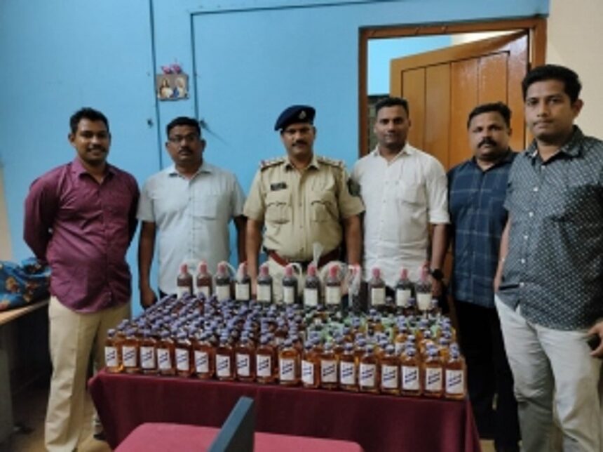 Liquor worth Rs 10,000 seized at Aquem, Margao