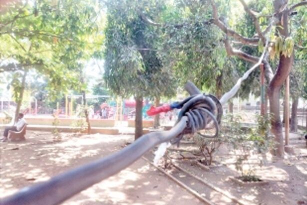 Live-wire joint dangerously low at children’s park in Vasco