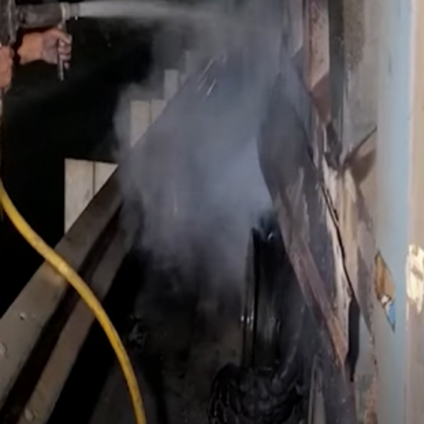 Loaded lorry catches fire at Mapusa