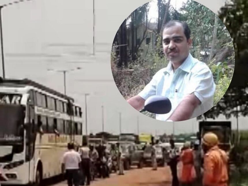 Local Bus Hits Under Secretary Narayan Abhyankar in Fatal Guirim Mishap 1 Local Bus Hits Under Secretary Narayan Abhyankar in Fatal Guirim Mishap