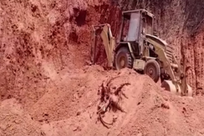 Local complains of hill cutting  at Mangueshi