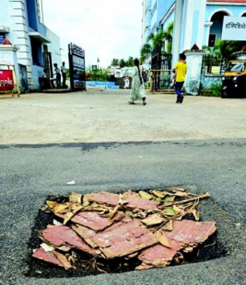 Locals alarmed as sinkhole forms outside South Goa District Hospital