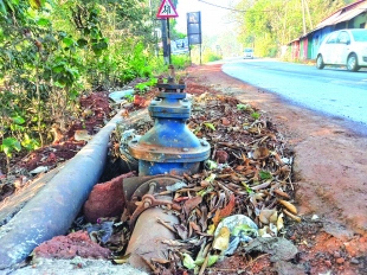 Locals irked over water pipeline valve that sticks out of road at Opa Jn