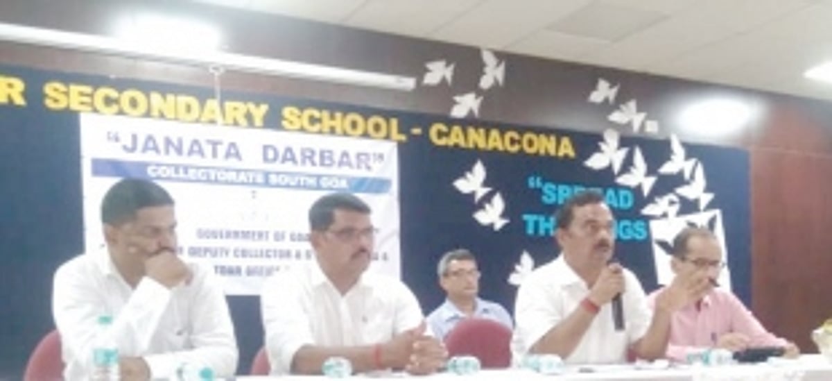 Locals place grievances before Canacona Janata Darbar