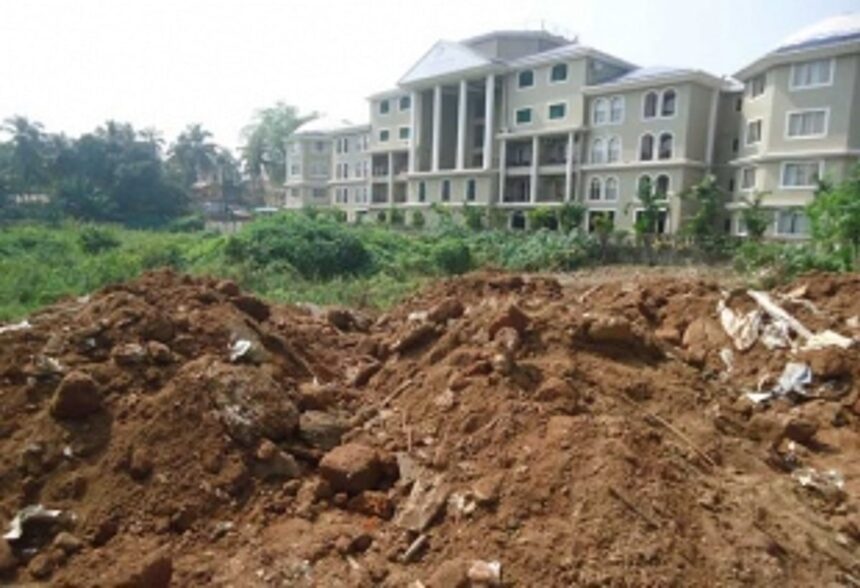 Locals stop field filling in Calangute