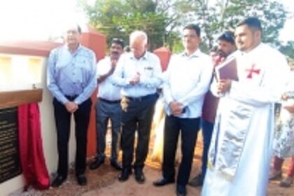 Luizinho, S Goa MP inaugurate construction of compound wall for proposed Amphitheatre Hall
