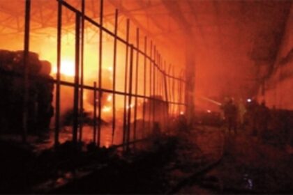 MAJOR FIRE AT HERALD PRINTING PRESS