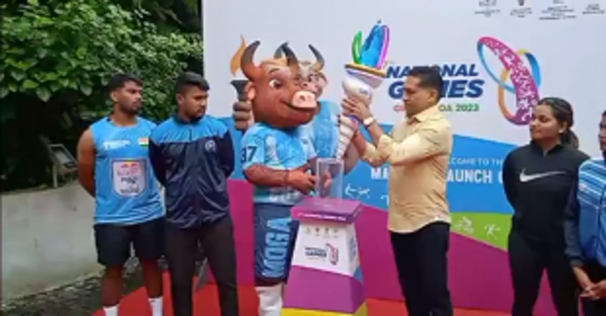 MASHAAL RELAY AS A PART OF NATIONAL GAMES 2023 BEGINS 1 MASHAAL RELAY AS A PART OF NATIONAL GAMES 2023 BEGINS