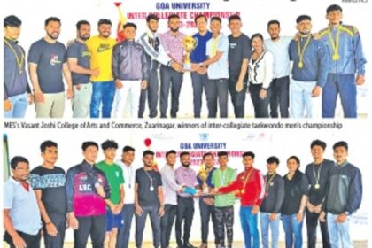 MES college wins men inter-collegiate taekwondo championship