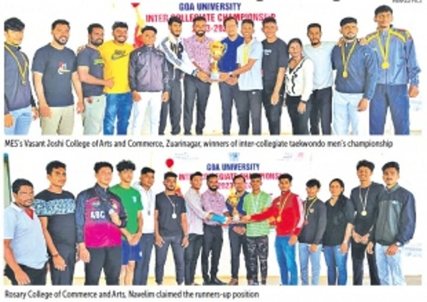 MES college wins men inter-collegiate taekwondo championship