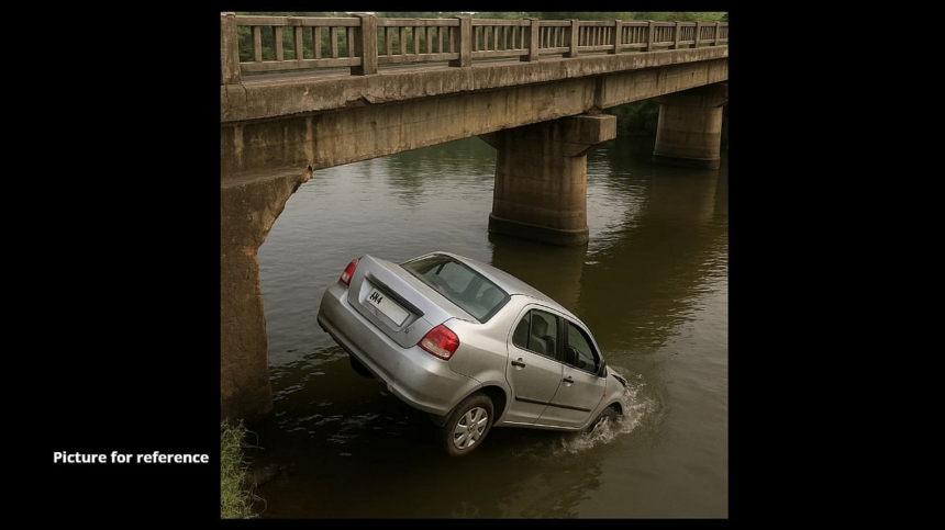 MH-Registered Vehicle Plunges Off Banda Bridge; Occupants Untraced