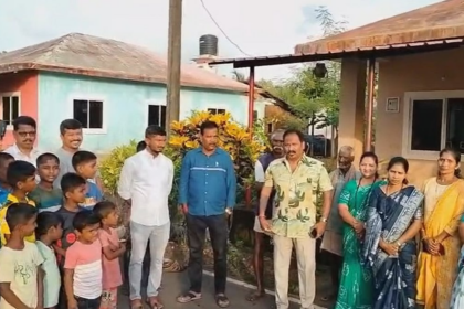 MLA Arlekar Begins Roof Repairs for 14 Mopa-Rehab Families